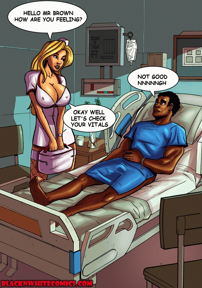Cartoon Nurse Nude - Interracial Sex Blonde Nurse Makes Blow Job