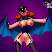 Cartoon Batgirl Hure wird jizzed