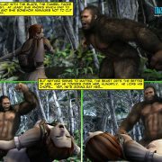 Giant ape fucks a girl in the forest