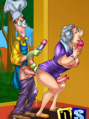 Toons fuck using rubber sex toys