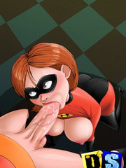 Elastigirl fom the Incredibles fucked in every hole