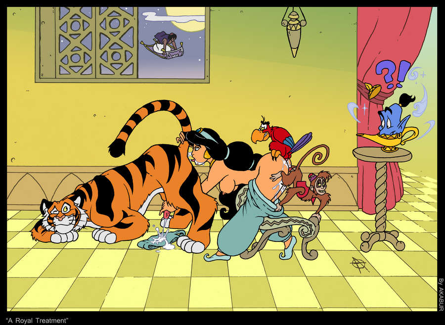 Cartoon Porn Aladdin And The Tiger - Jasmine Fucked - Cartoon Sex