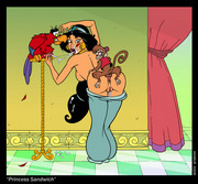 Hot princess Jasmine covered with cum
