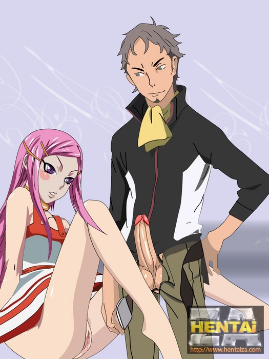 Eureka 7 Porn Caption - Penetrated By Two Cocks - Anime Sex