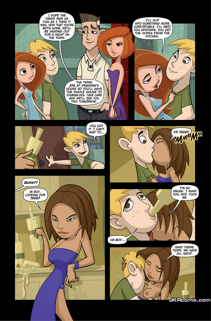 Famous Toon Threesome - Kim Possible Threesome Porn Comics