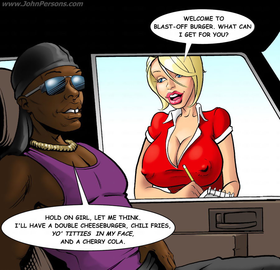 Interracial Double Cartoon - Interracial - waitress with huge boobs and monster cock - Sex Comics @ Hard Cartoon  Porn