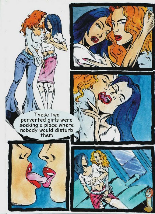 Funny Lesbian Porn Comics - Lesbian Sex In Train - Sex Comics