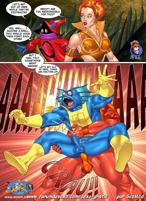 Famous Superhero Porn - He Man Sex Comics - Superhero Cumshots On Chick's Face