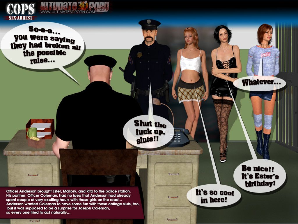 Police Officer Porn Captions 3d - Cops: Sex with the Arrested girls - 3D Sex Comics @ Hard Cartoon Porn