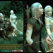 A beautiful elf princess gets away from his castle to make love with her boyfriend. Princess is caught by ors and fucked in turn by every member of their group.