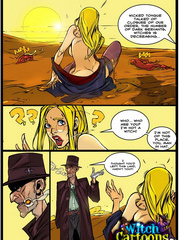 Filthy desert roamer attacks a sexy witch sex comics