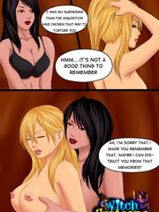 Extreme bondage for a extremely sexy blonde in bdsm comic